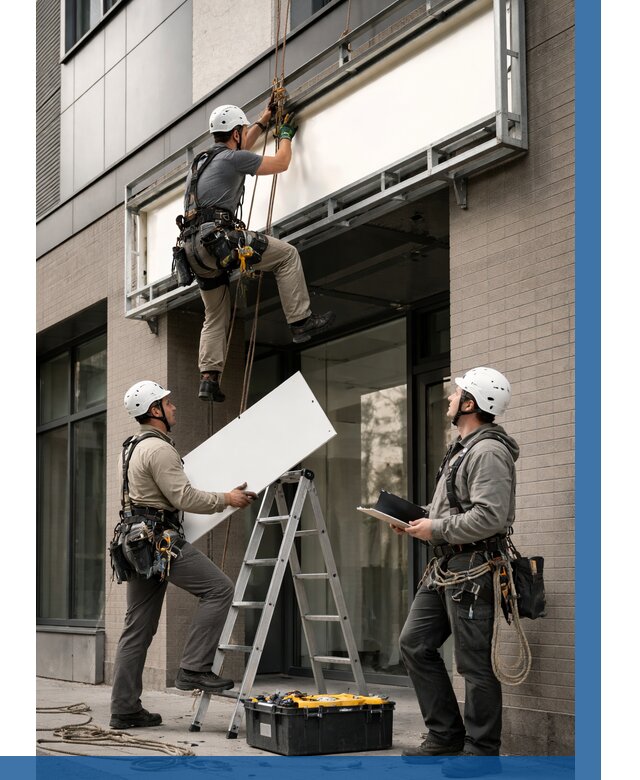 Монтаж светового короба в Шадринске от 6722 р. | ВЫСОТНИК-Шдр