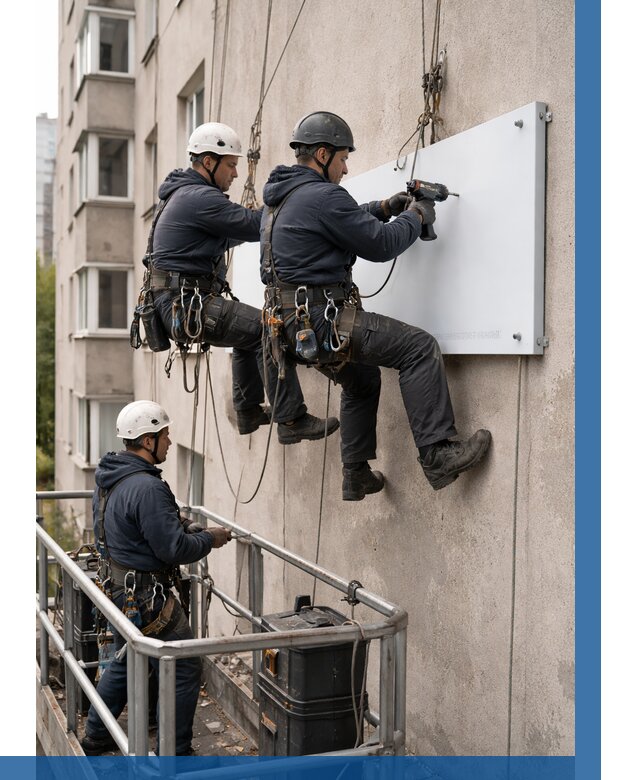 Монтаж табличек и указателей в Шадринске от 3619 р. | ВЫСОТНИК-Шдр