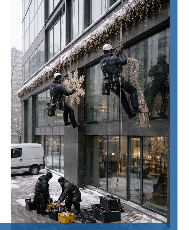 Демонтаж новогоднего оформления в Шадринске от 5688 р. | ВЫСОТНИК-Шдр