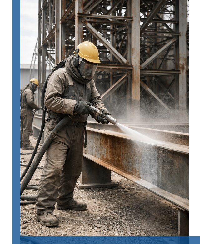 Пескоструйная очистка металлоконструкций в Шадринске промышленная