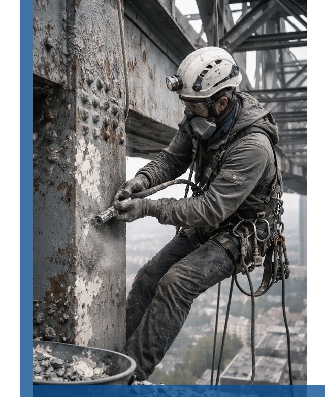 Удаление старой краски с металлических конструкций в Шадринске