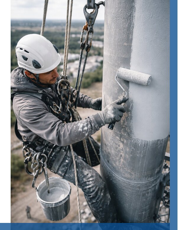 Покраска мачт связи под ключ в Шадринске от 879 р. | ВЫСОТНИК-Шдр