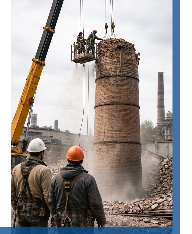 Демонтаж дымовой трубы в Шадринске от 93069 р. | ВЫСОТНИК-Шдр, смета