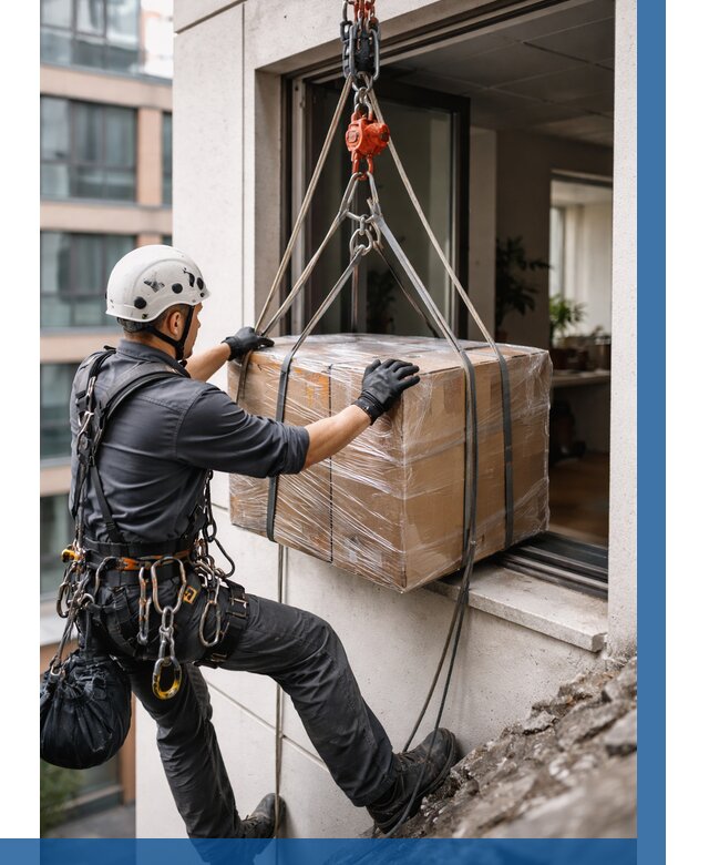 Подъем груза через окно в Шадринске от 4653 р. | ВЫСОТНИК-Шдр