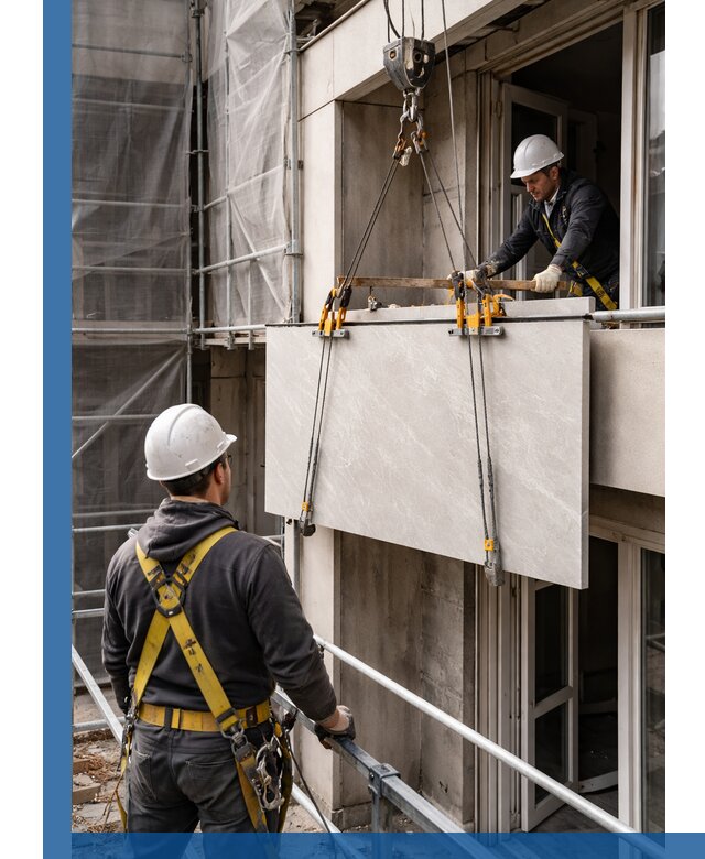 Подъем керамогранита на этаж в Шадринске грузчиками и техникой