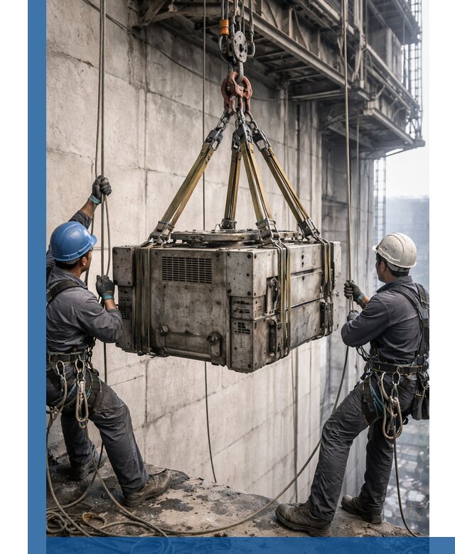 Такелажные работы на высоте, подъем и монтаж грузов в Шадринске