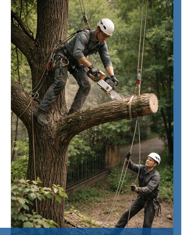 Спил деревьев альпинистами в Шадринске от 8273 р. | ВЫСОТНИК-Шдр