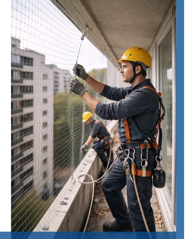 Монтаж сетки от птиц в Шадринске от 4653 р. | ВЫСОТНИК-Шдр